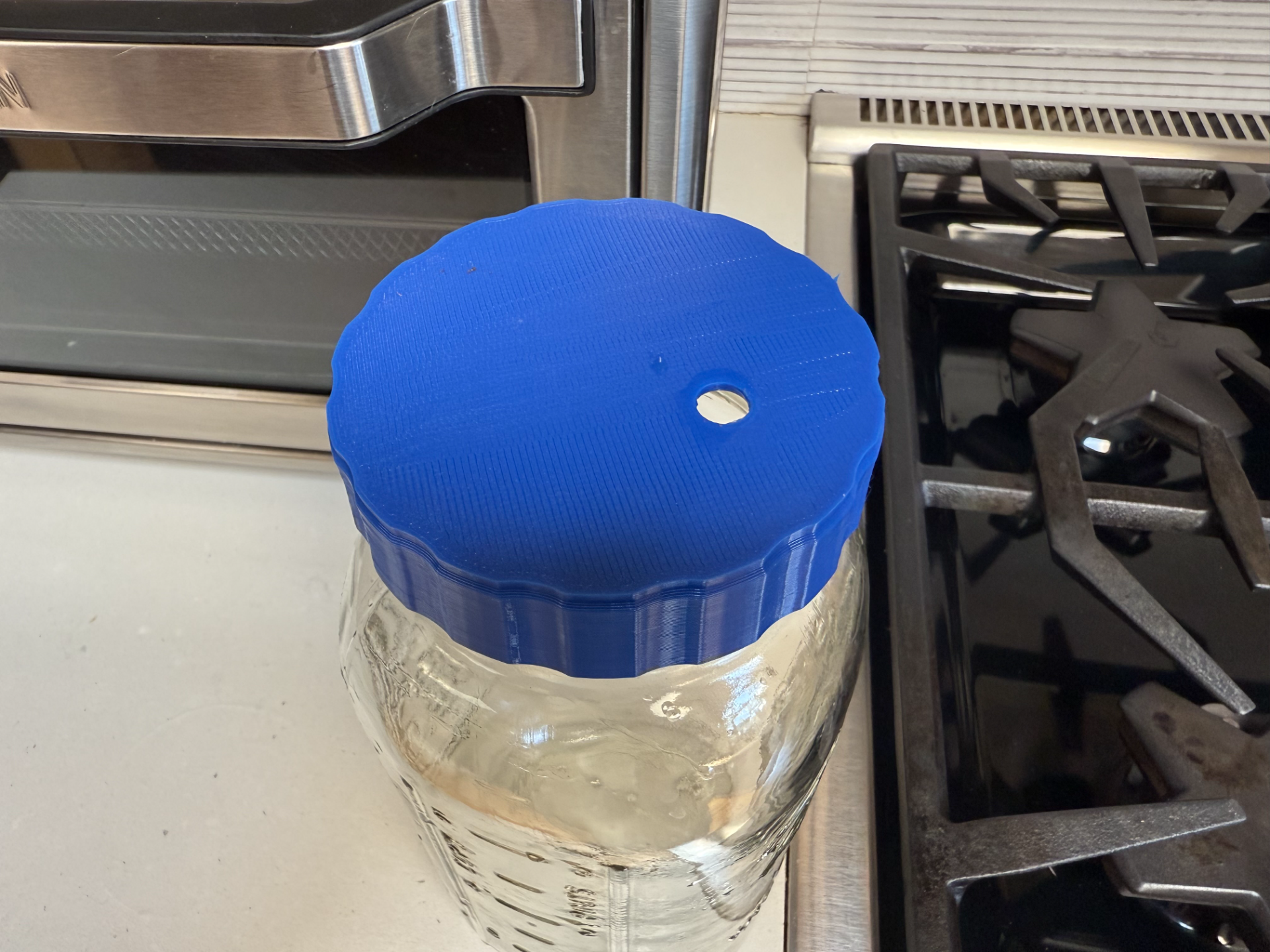 Mason Jar Lid with Airlock hole