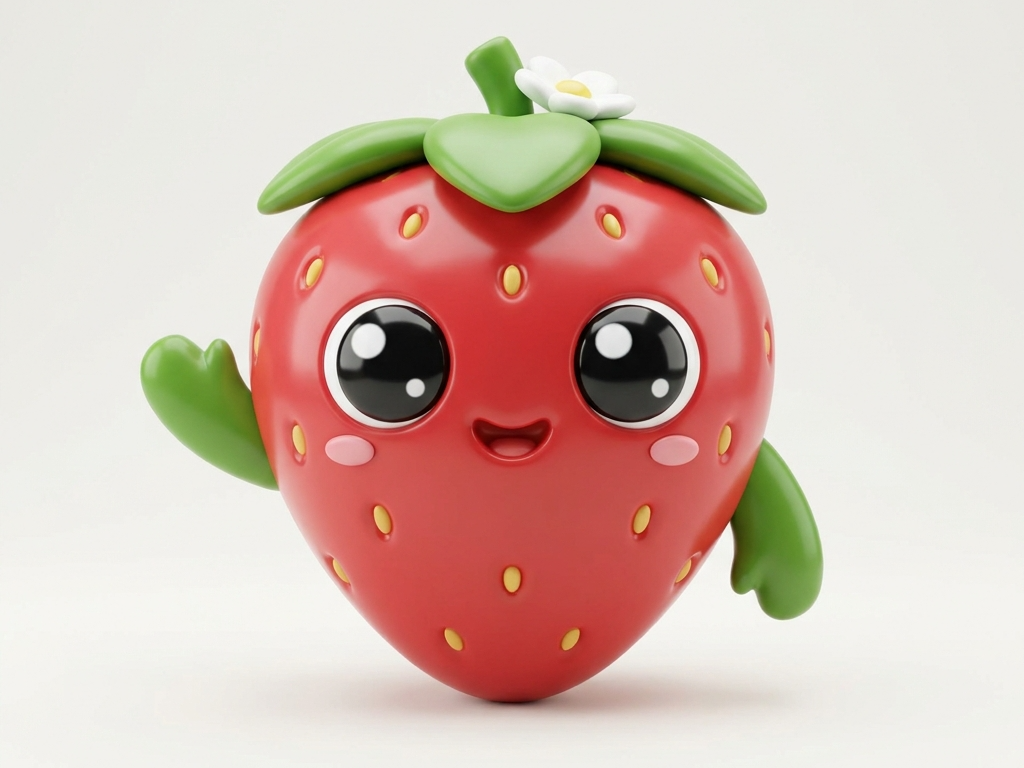 Cute Strawberry Character