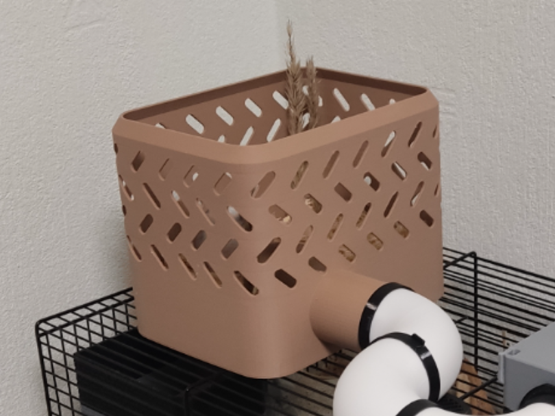 Hamster open roof playground with tube connection