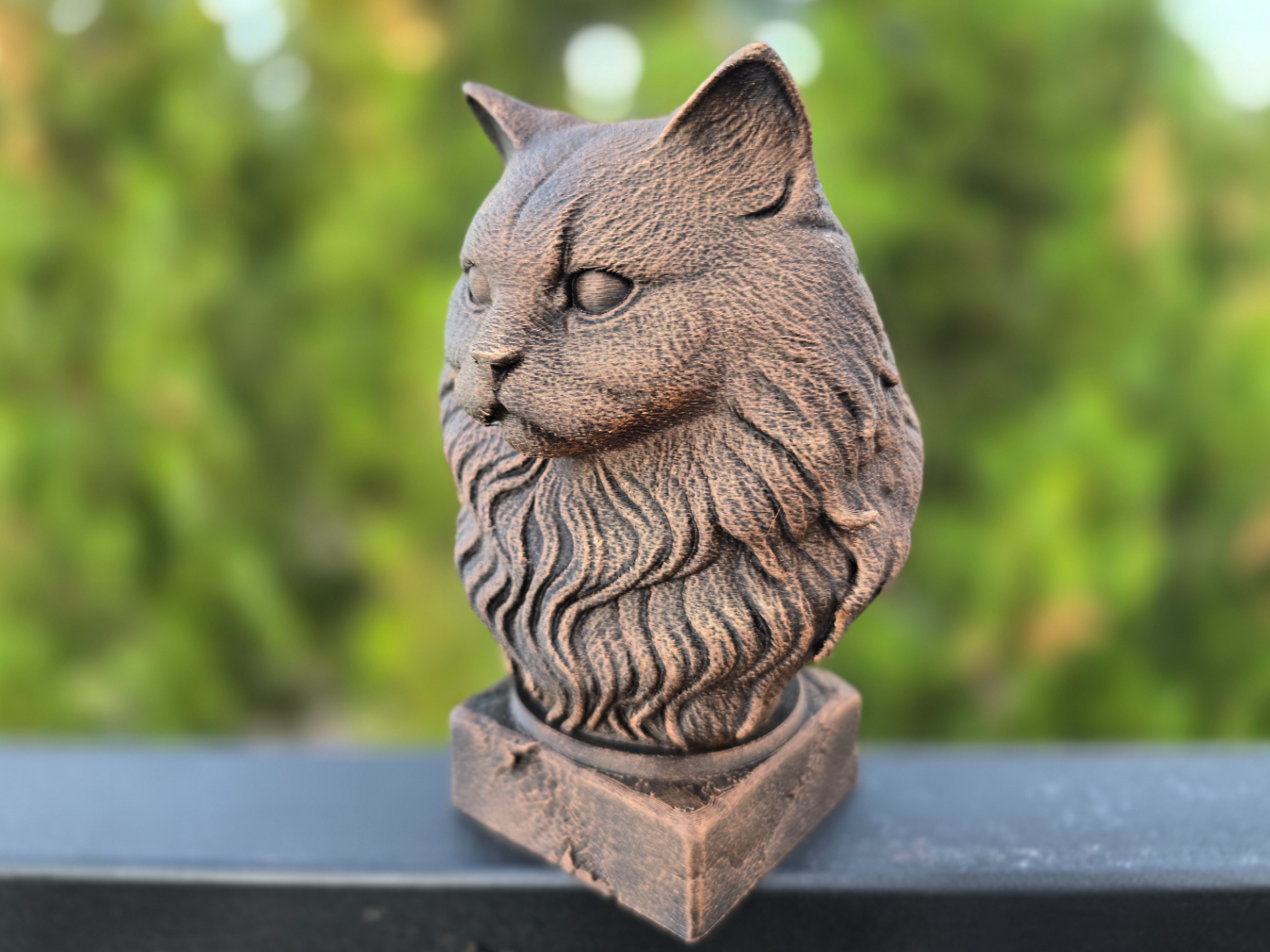 BRITISH LONG HAIRED CAT BUST