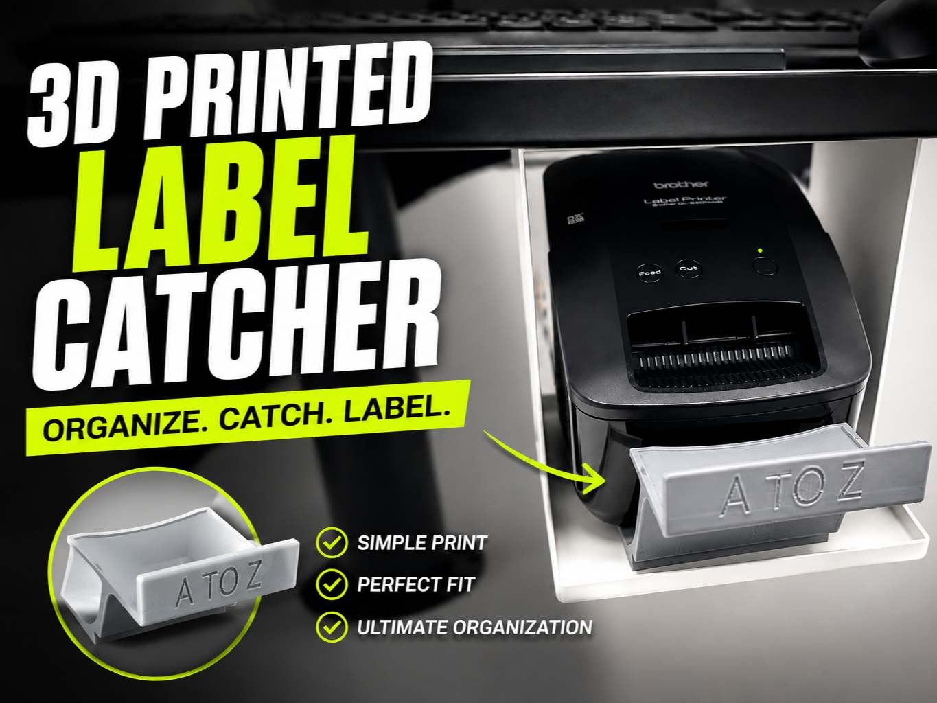 Brother label catcher