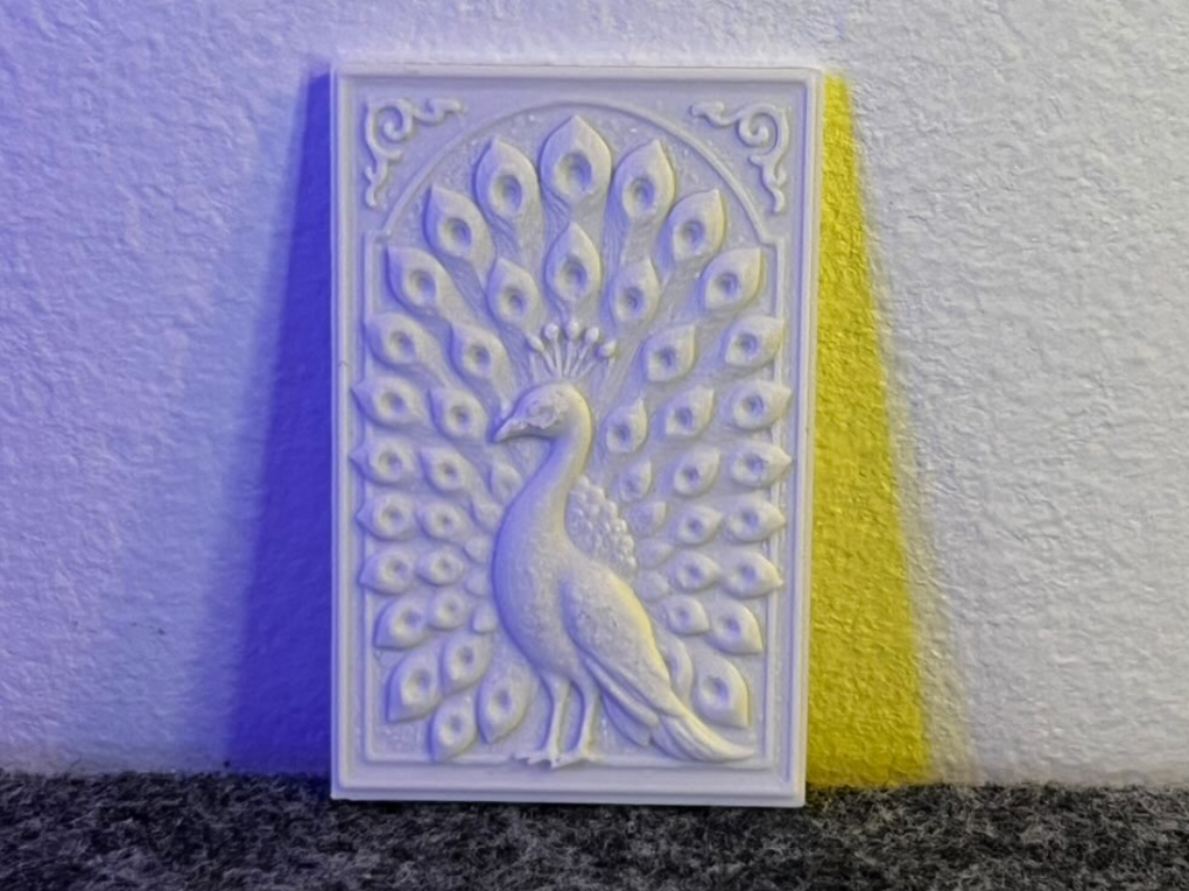Peacock Relief Sculpture