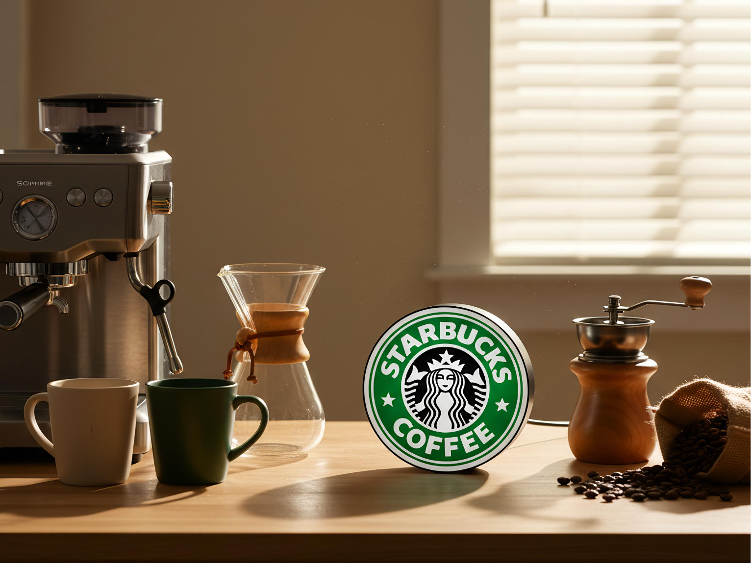 Starbucks-Inspired LED Coffee Bar Lightbox
