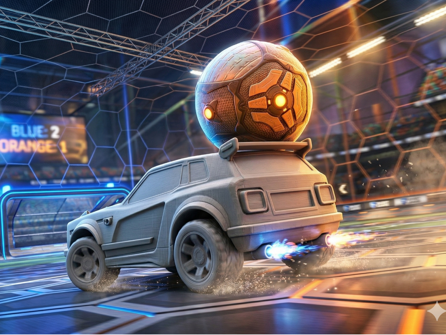 Urban Combat Racer: Fennec-Inspired Desktop Model