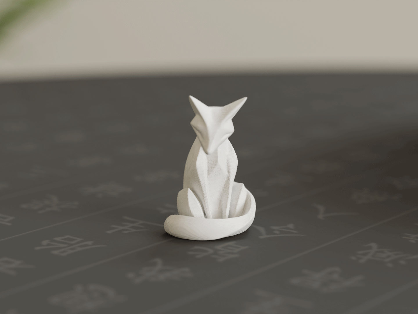 Fox sculpture ornament, animal sculpture