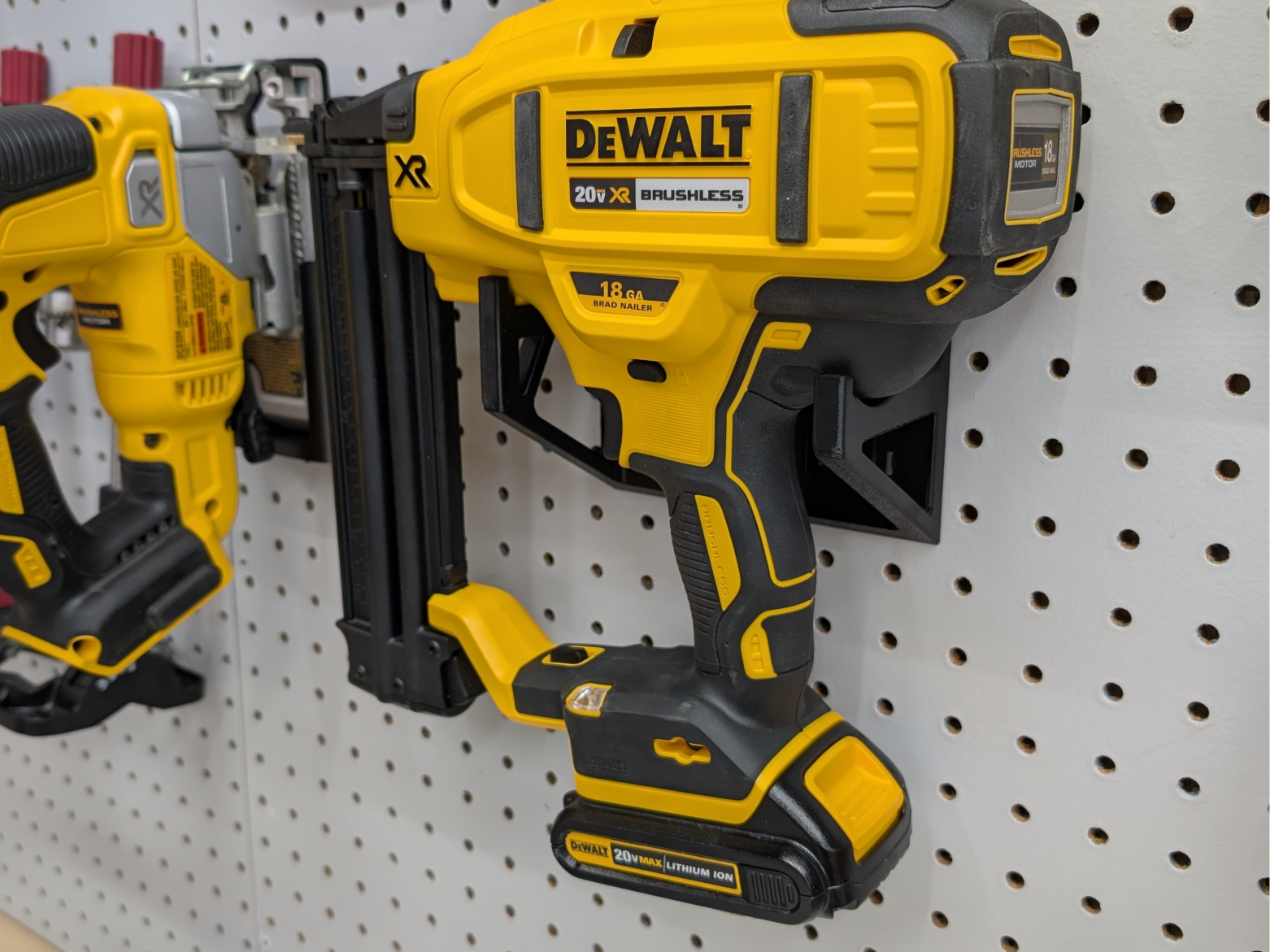 Peg Board Holder for DeWalt 18GA Brad Nail Gun