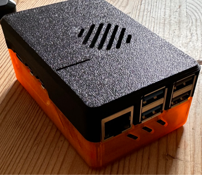 Raspberry Pi 5 case with Pimoroni NVMe Base Duo