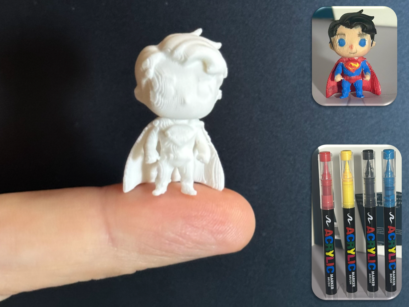 Mini Chibi Superman Inspired Hero – Pocket Figure