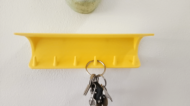 Wall Key Hanger with Hidden Screw Holes