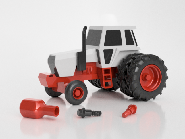 Vintage Row Crop Tractor Toy