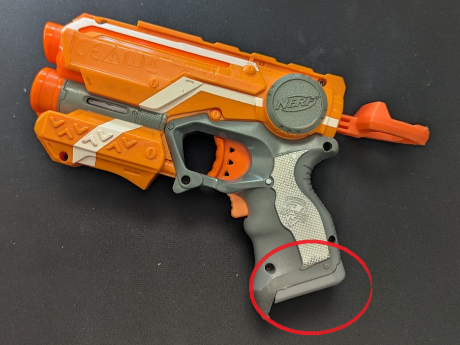 Nerf Firestrike battery cover