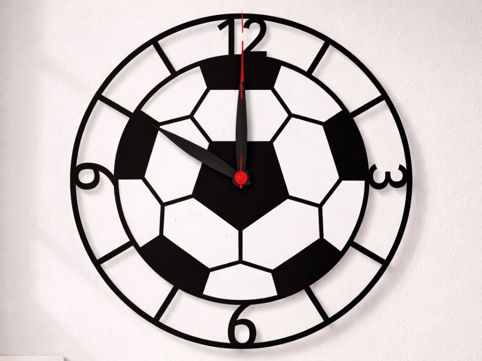 Soccer Ball Wall Clock – Modern Sports Decor