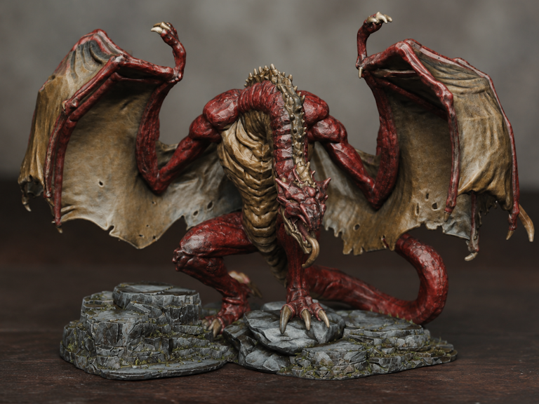 Dnd Dragon on Rock Terrain