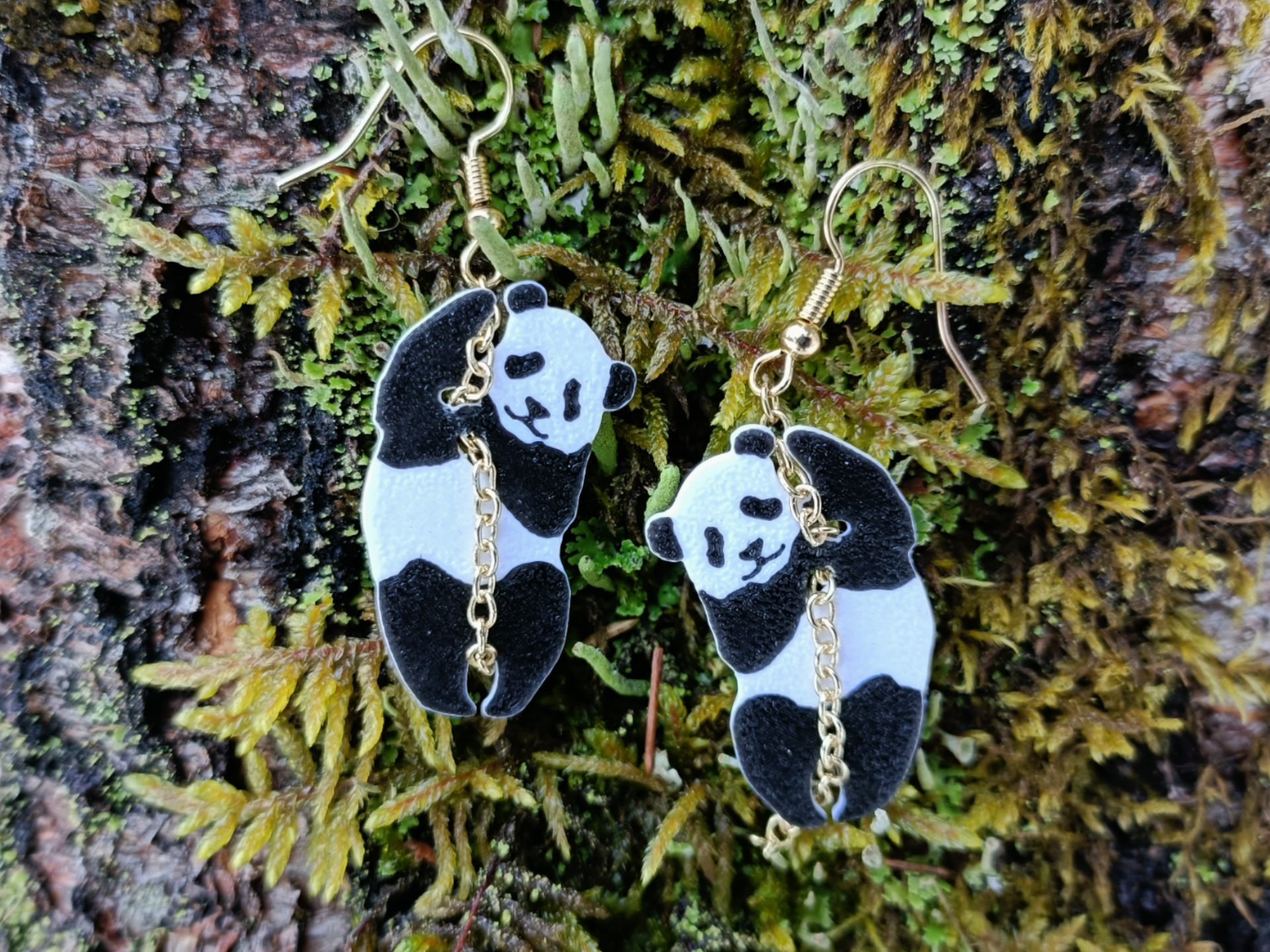 Adorable Climbing Panda Earrings