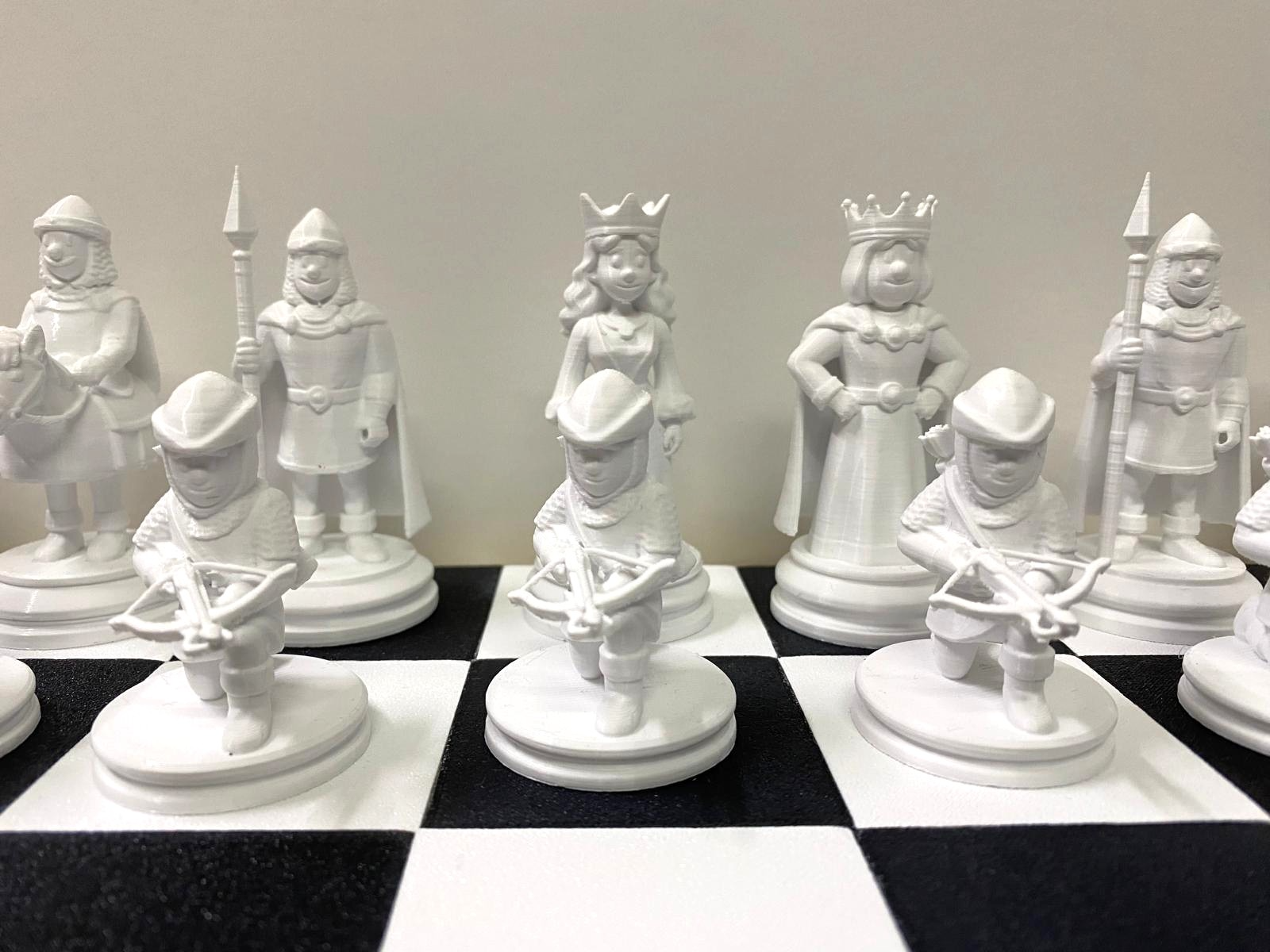 Once Upon a Time... Life" themed chess set.
