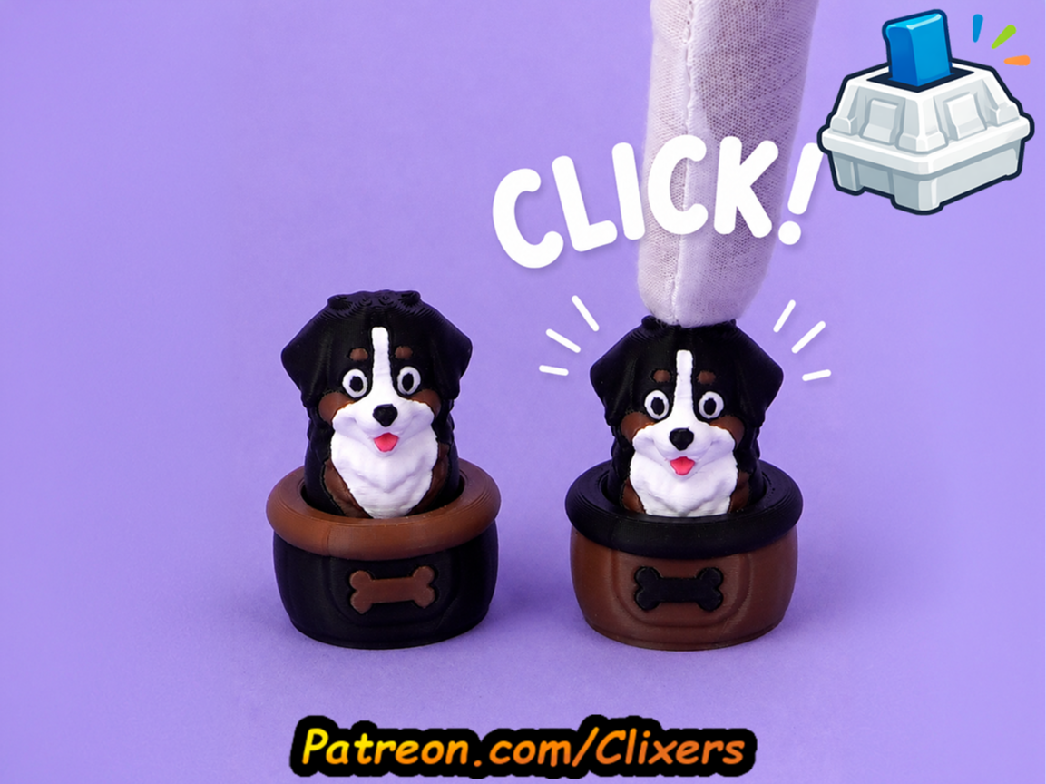 Bernese Mountain Dog Clicker STL