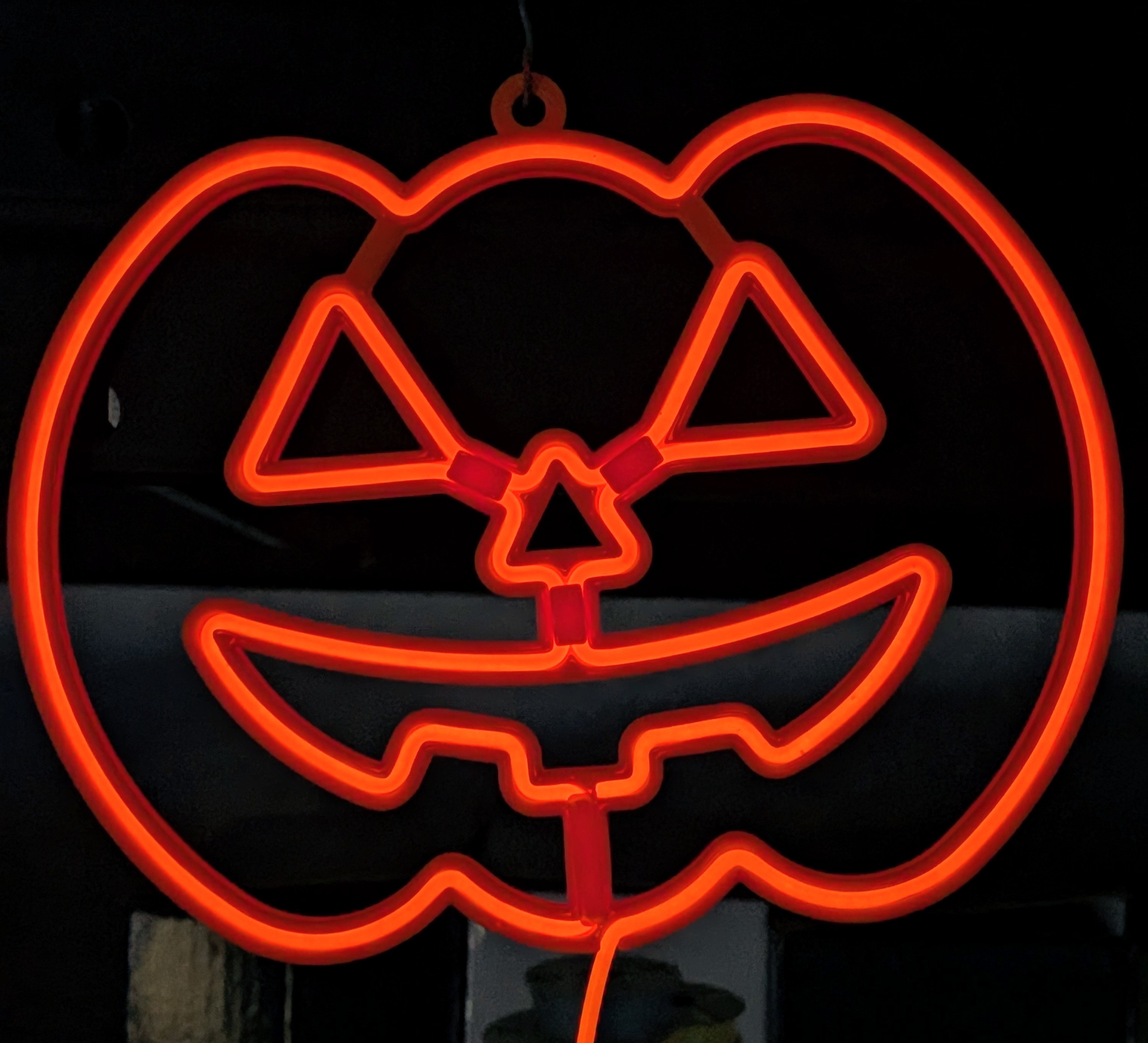 EL wire neon jack-o-lantern