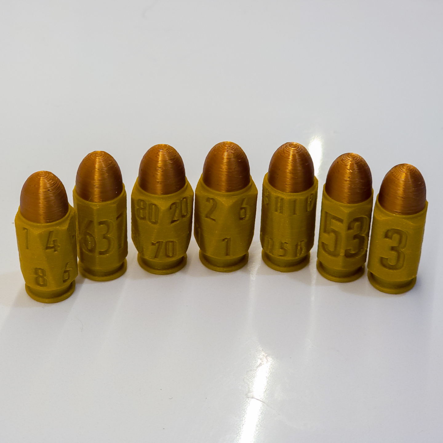 .45 ACP dice with revolver or 1911 case