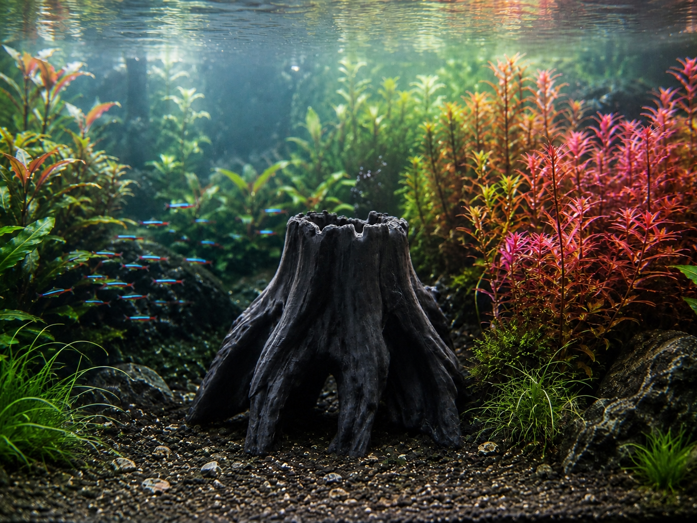 Aquarium Driftwood with optional Plant Cup