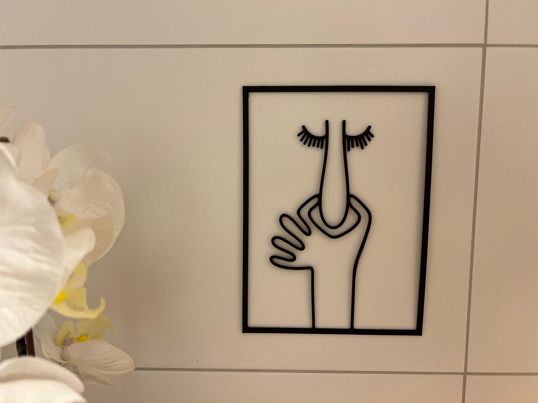 Funny Line Art Bathroom Frame