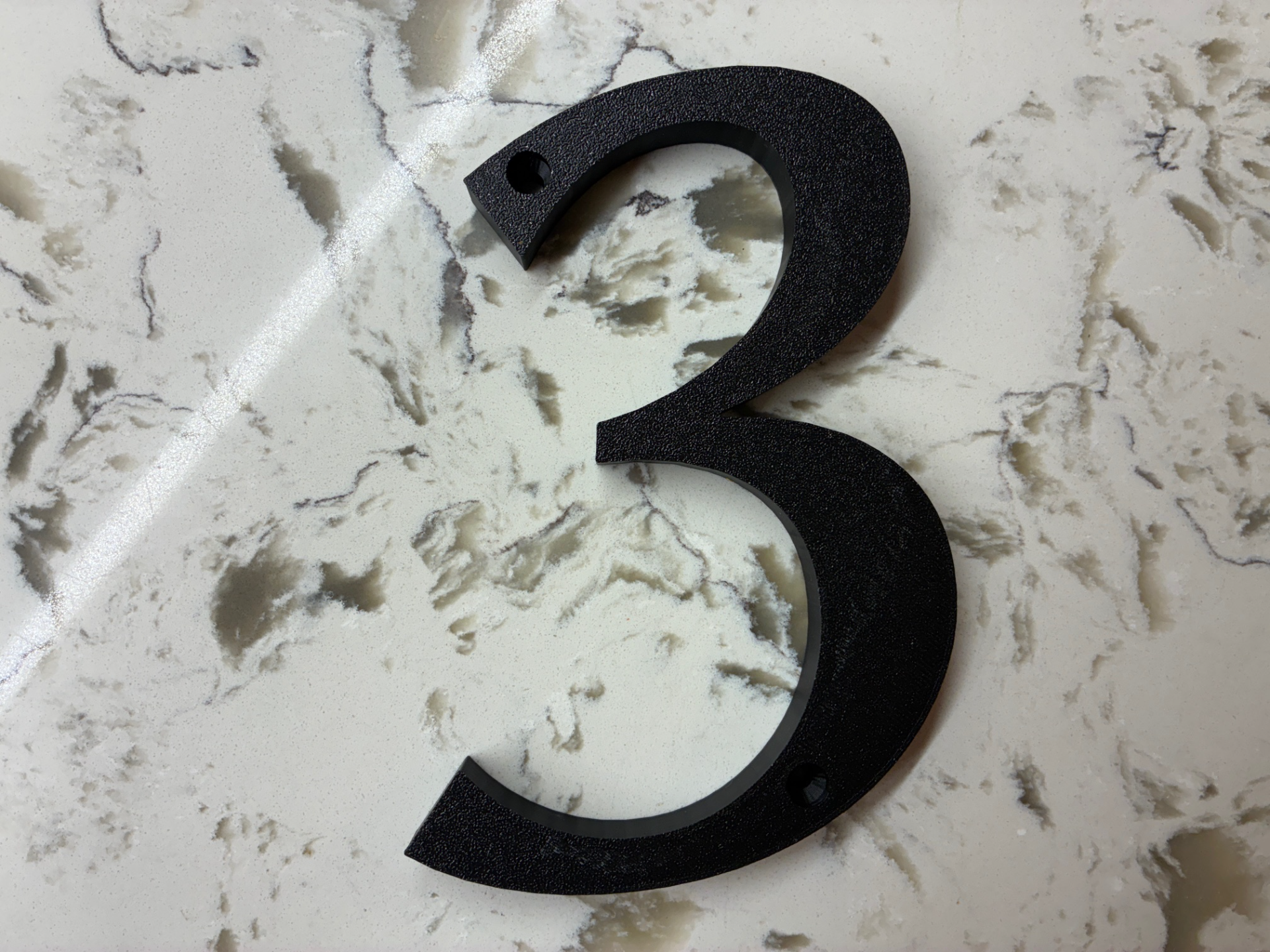 HOUSE NUMBERS 6 INCH RECLINE BOLD SCRIPT