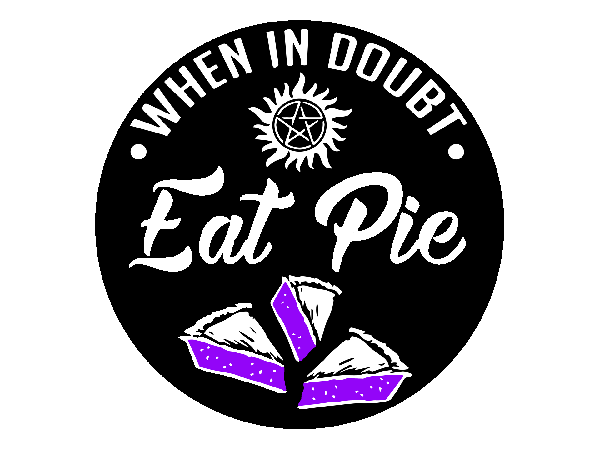 Supernatural 'When in Doubt, Eat Pie' Coaster