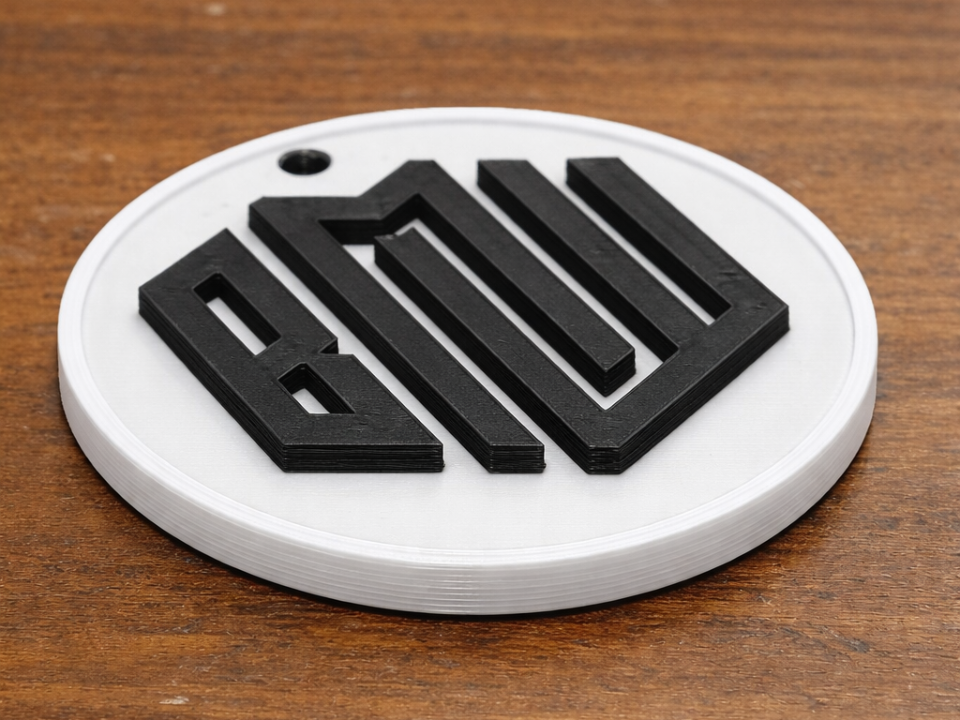 BMW Keychain – 2 Color 3D Print |