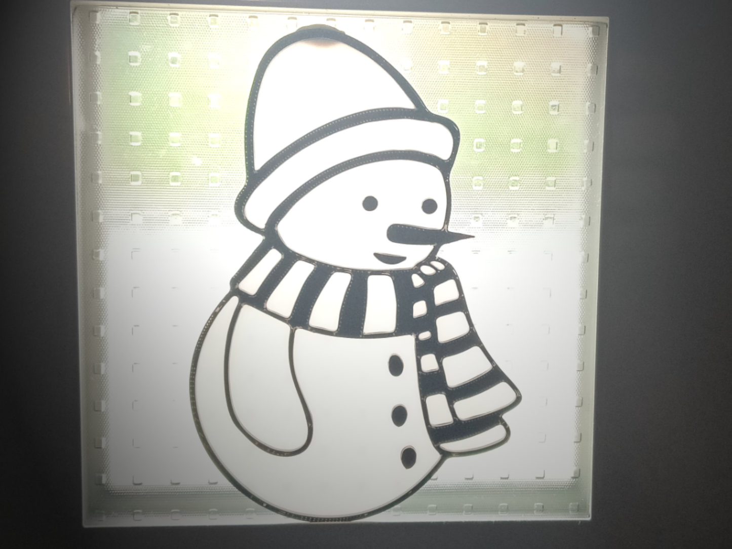 Snowman durchscheinende Fensterdeko