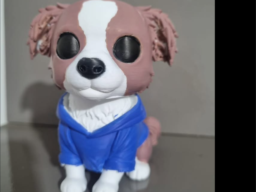Hoodie Pup – Stylized Dog Figurine