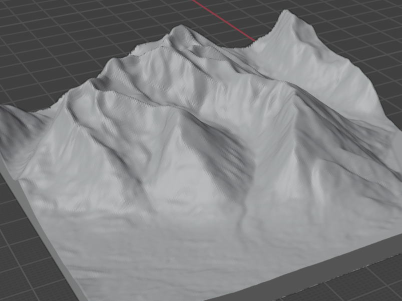 Alyeska Mountain – 3D Topographic Terrain Model