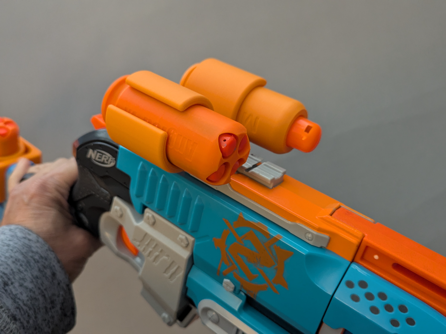 SillySledge SillyShell holder and rear sight