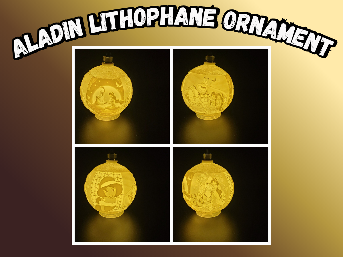 Aladin Lithophane Christmas Ornament