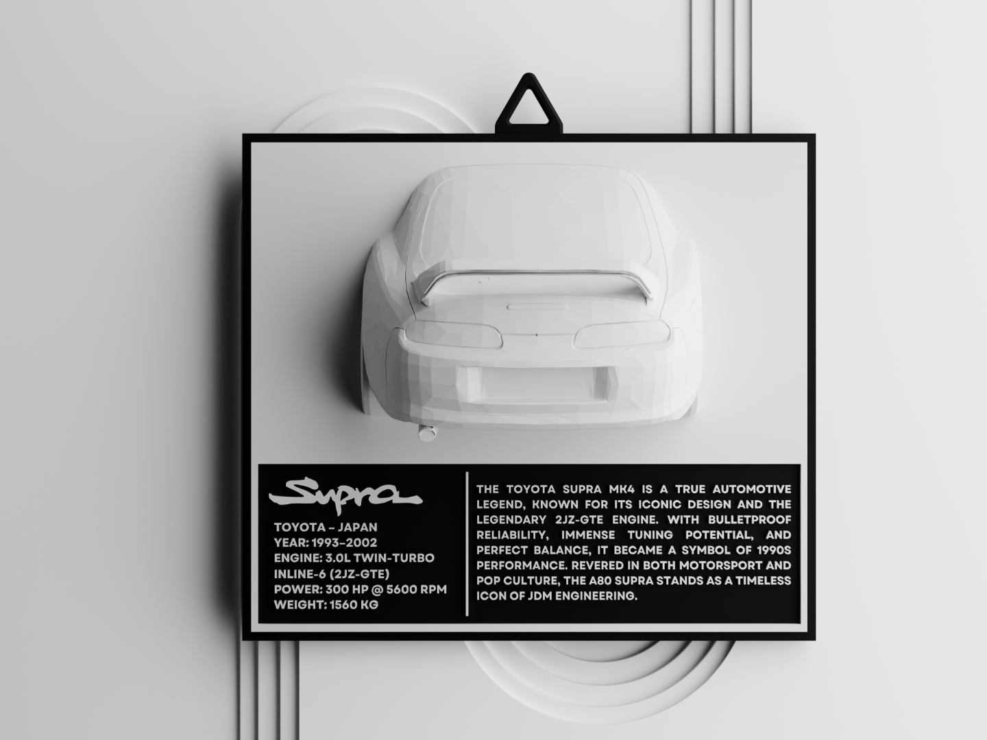 Toyota Supra Mk4 Car Wall Art