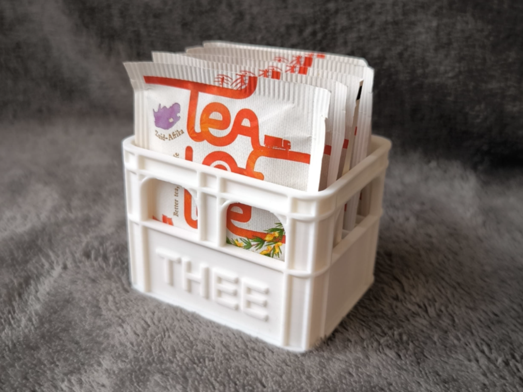 Tea bags holder with label - tea crate, tea holder