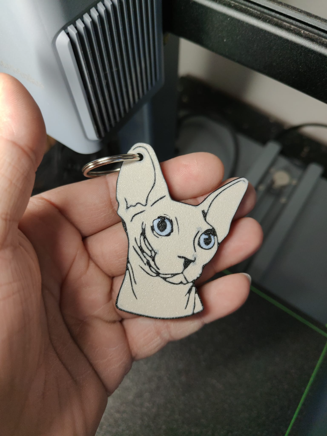 Sphynx cat Keychain