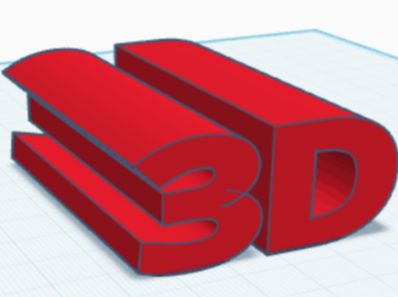 3-D 3D text to be 3D printed on a 3D printer.