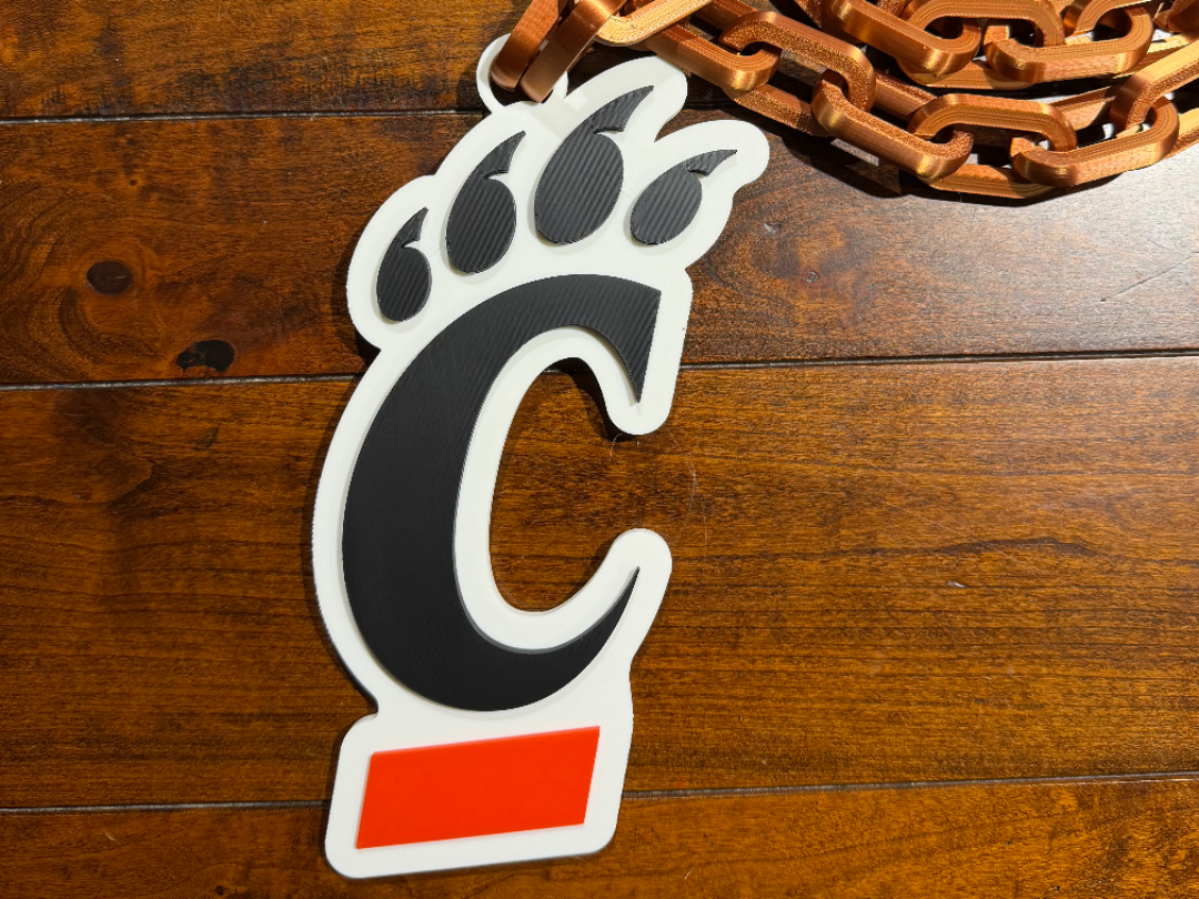 Cincinnati Bearcats Oversized Necklace Logo