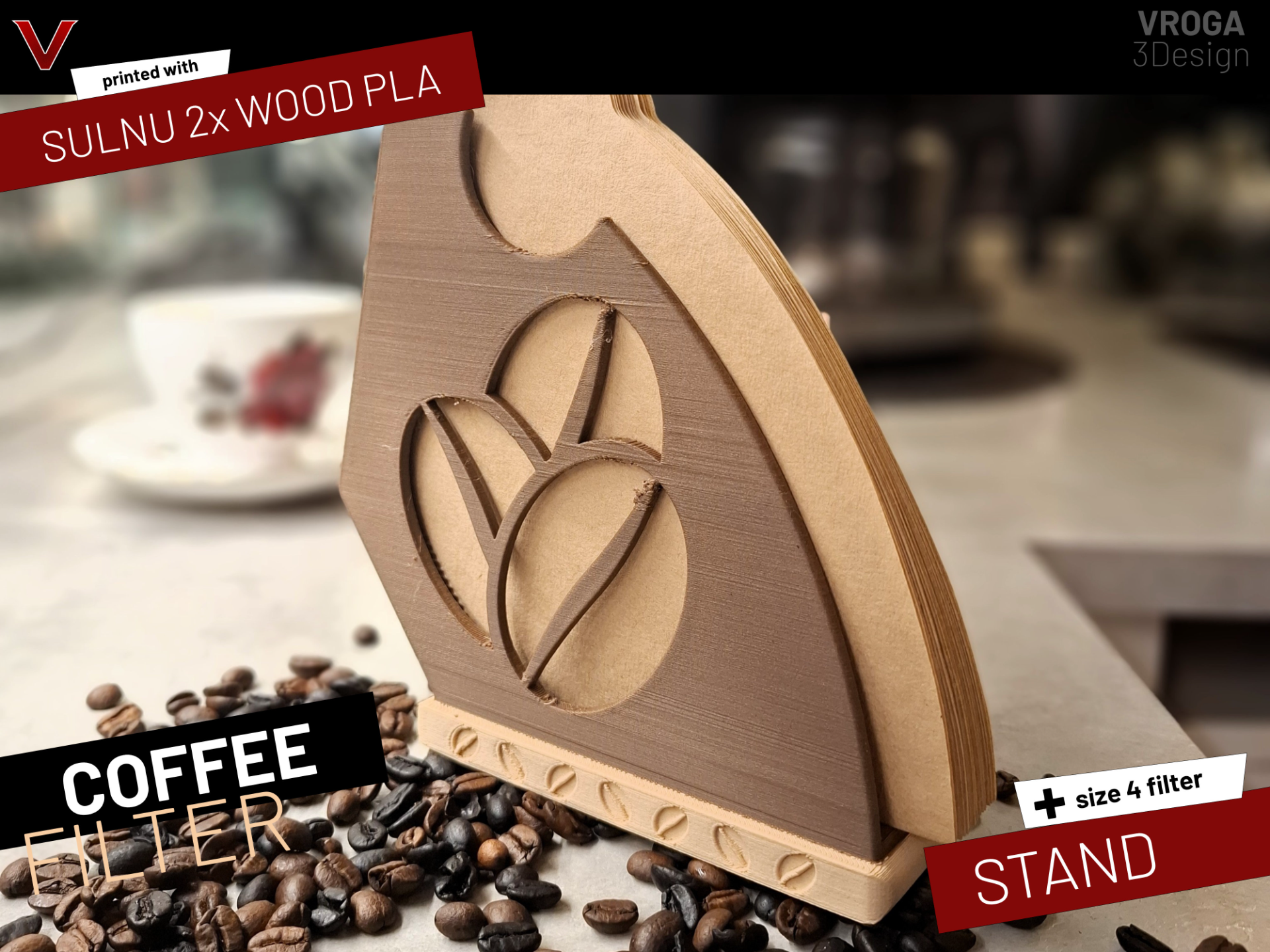 Coffee designer paper filter stand