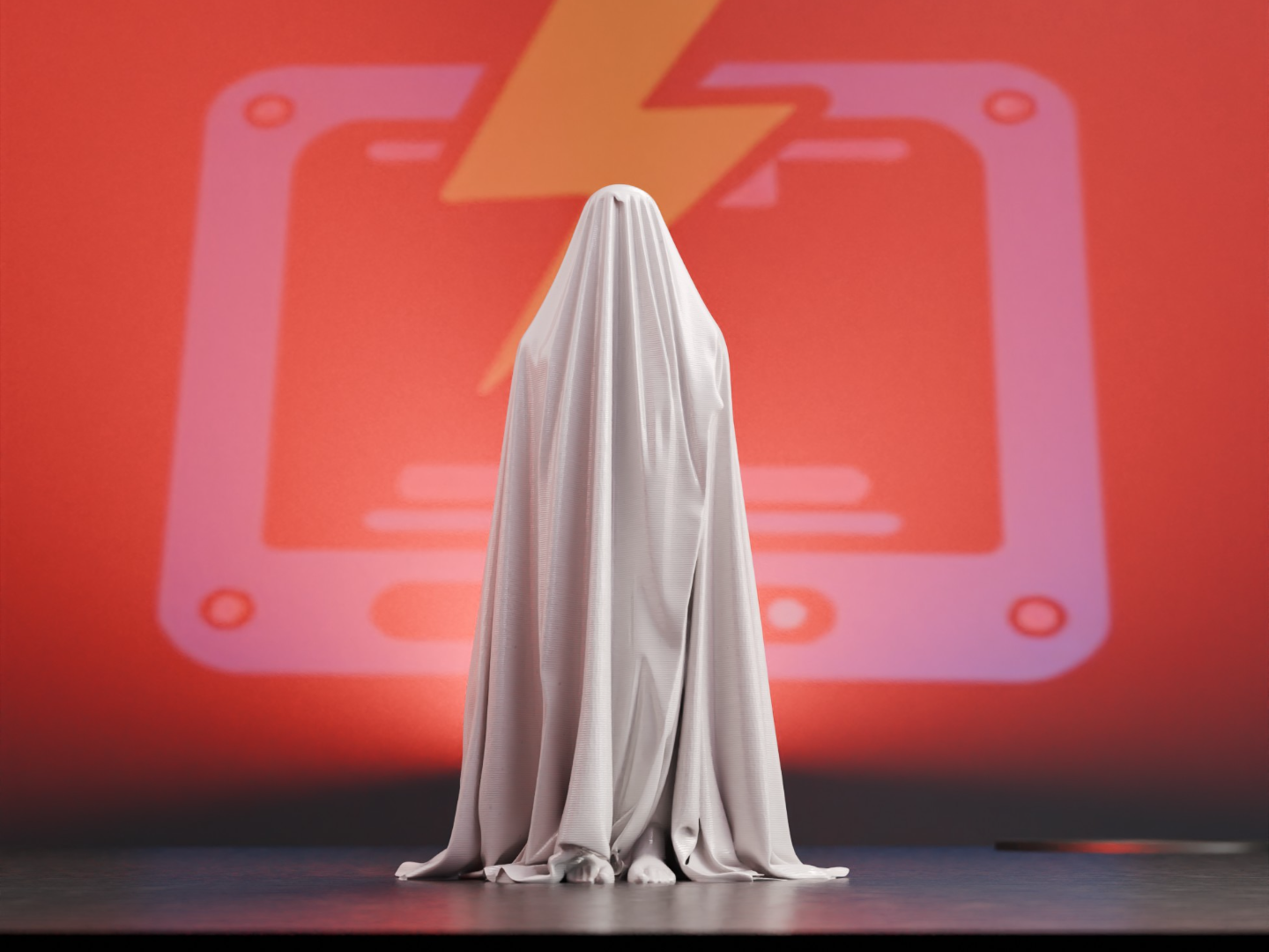 Realistic Female Sheet Ghost Figurine