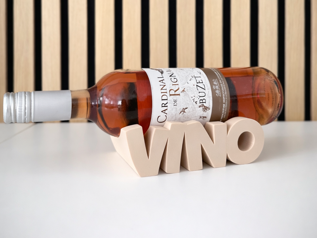 VINO Wine Holder – Integrated Bottle Stand Sign