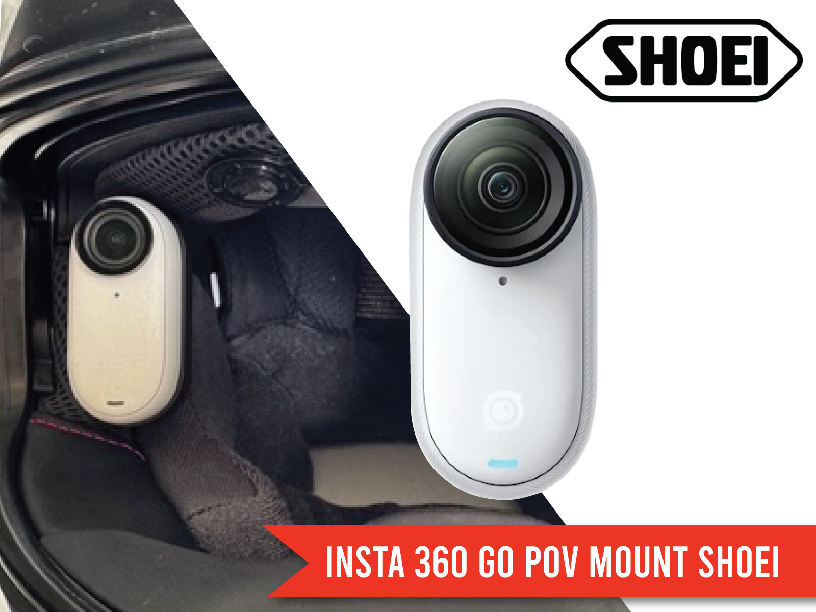 Helmet mount for Insta 360 go 3 - POV Mount SHOEI