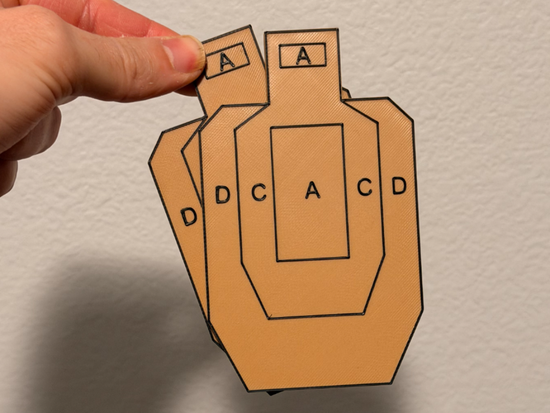 Magnetic USPSA 1/6 Reduced Dry Fire Target