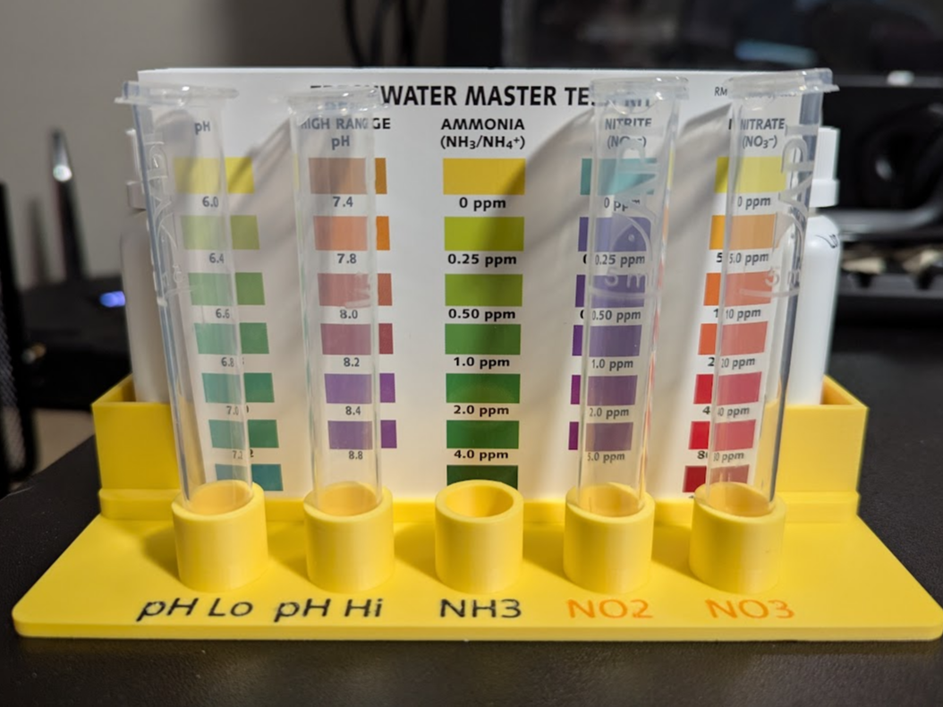 API Master Test Kit Stand with labels