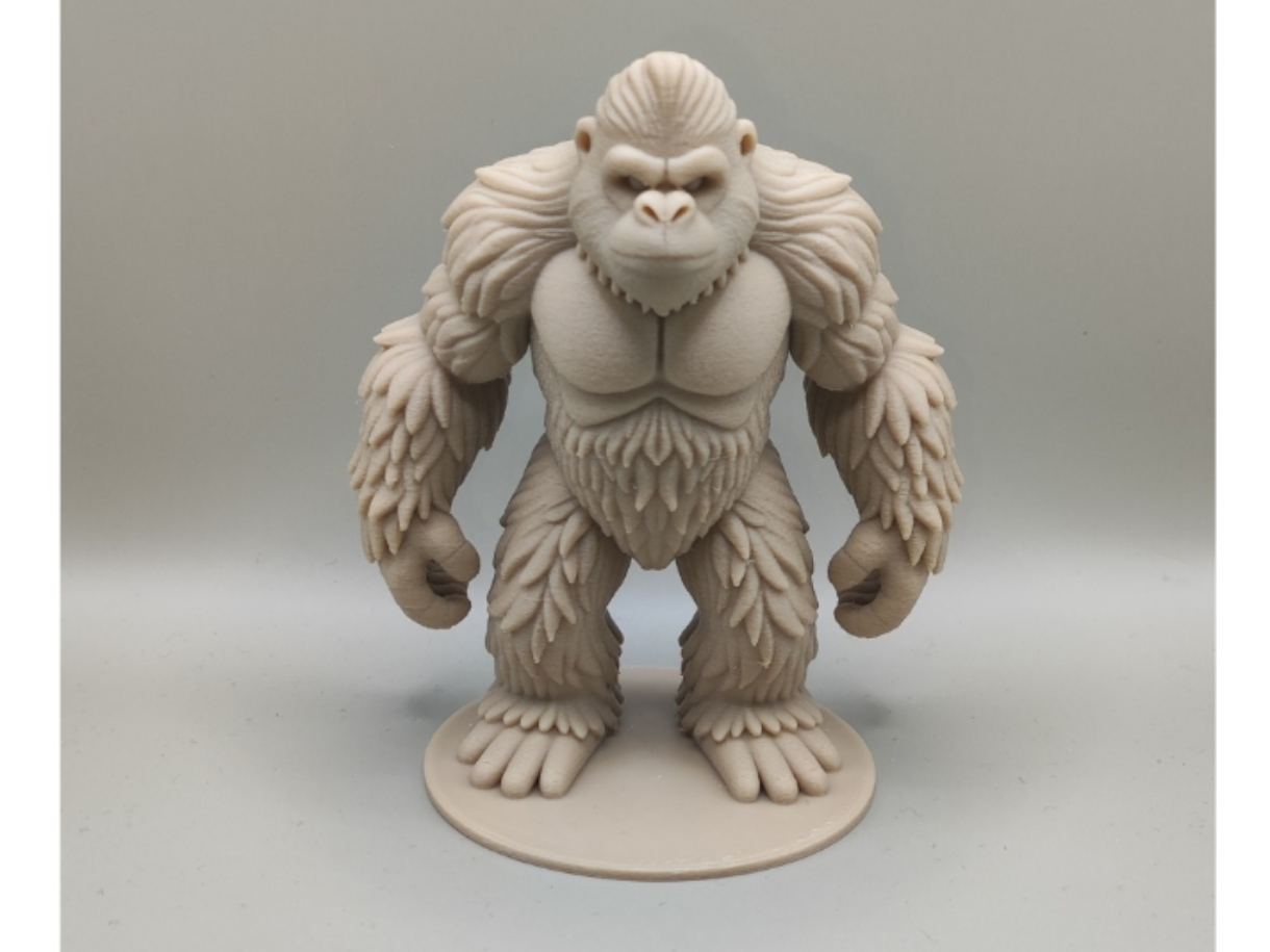 Furry gorilla figurine