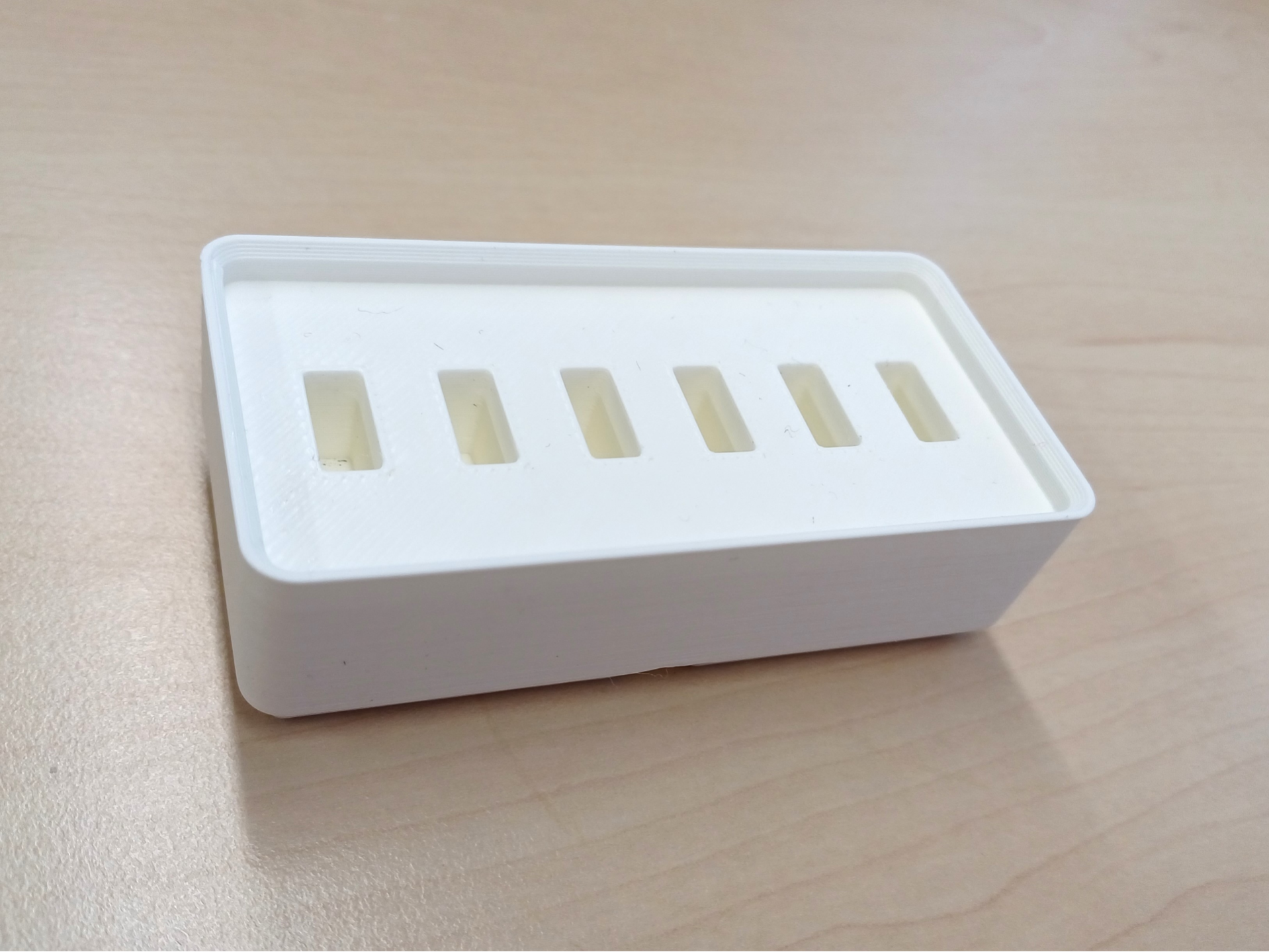 6 USB A holder gridfinity 1x2x3 organizer magnetic