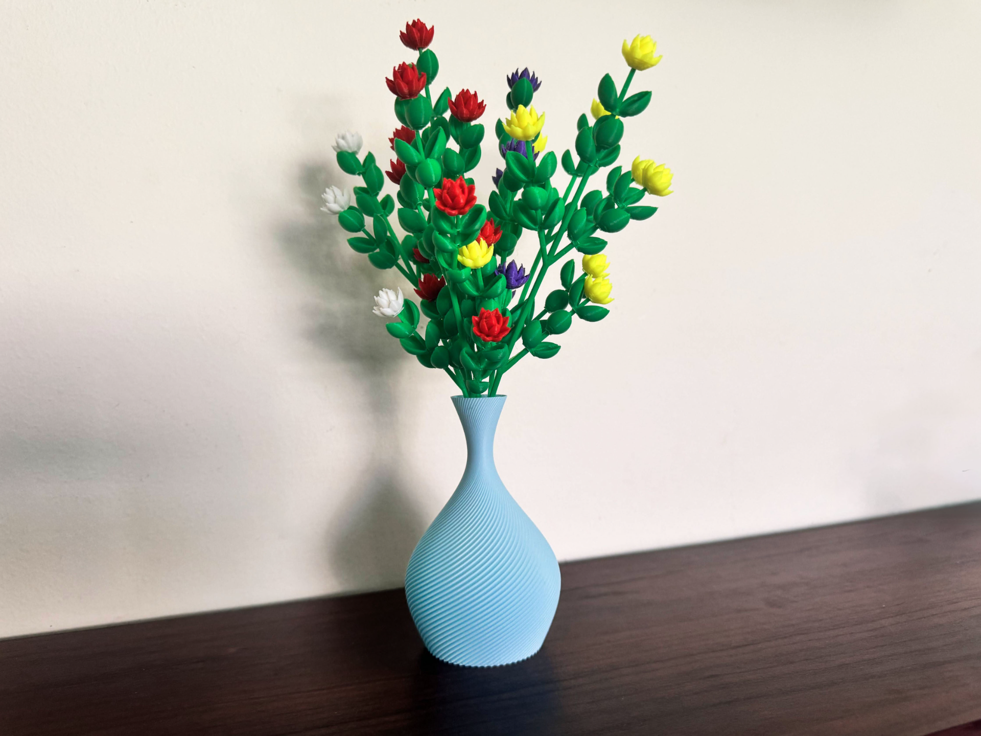 Spring flower bouquet with vase