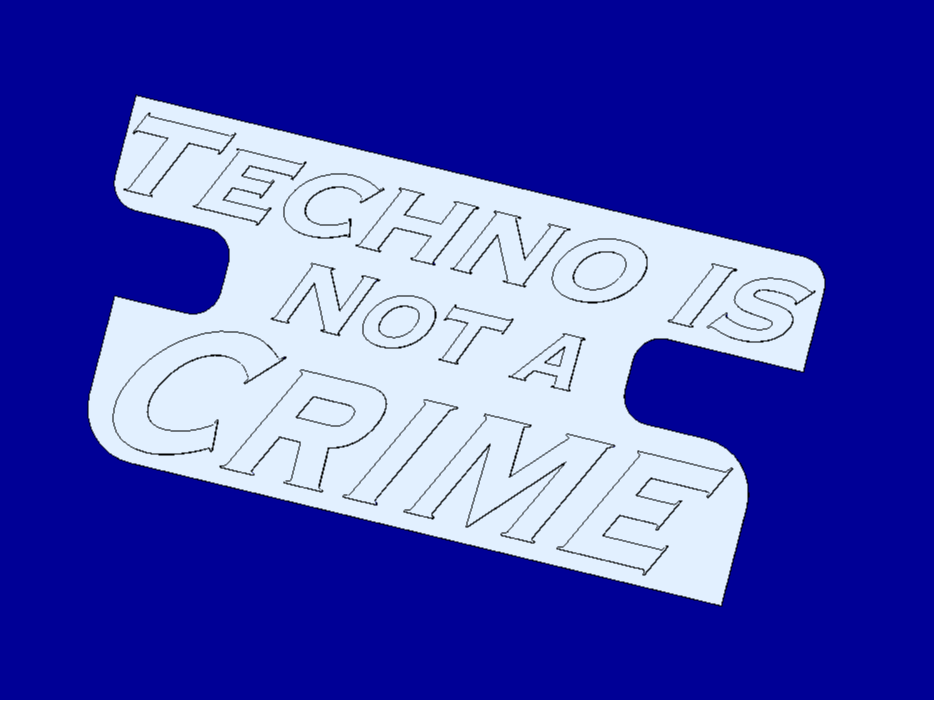 Techno is not a Crime Wandtattoo