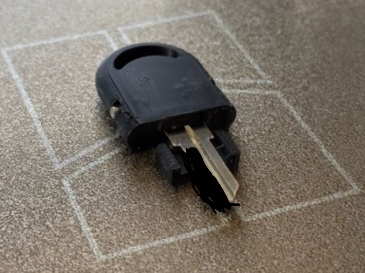 Key body for cabinet/desk key.