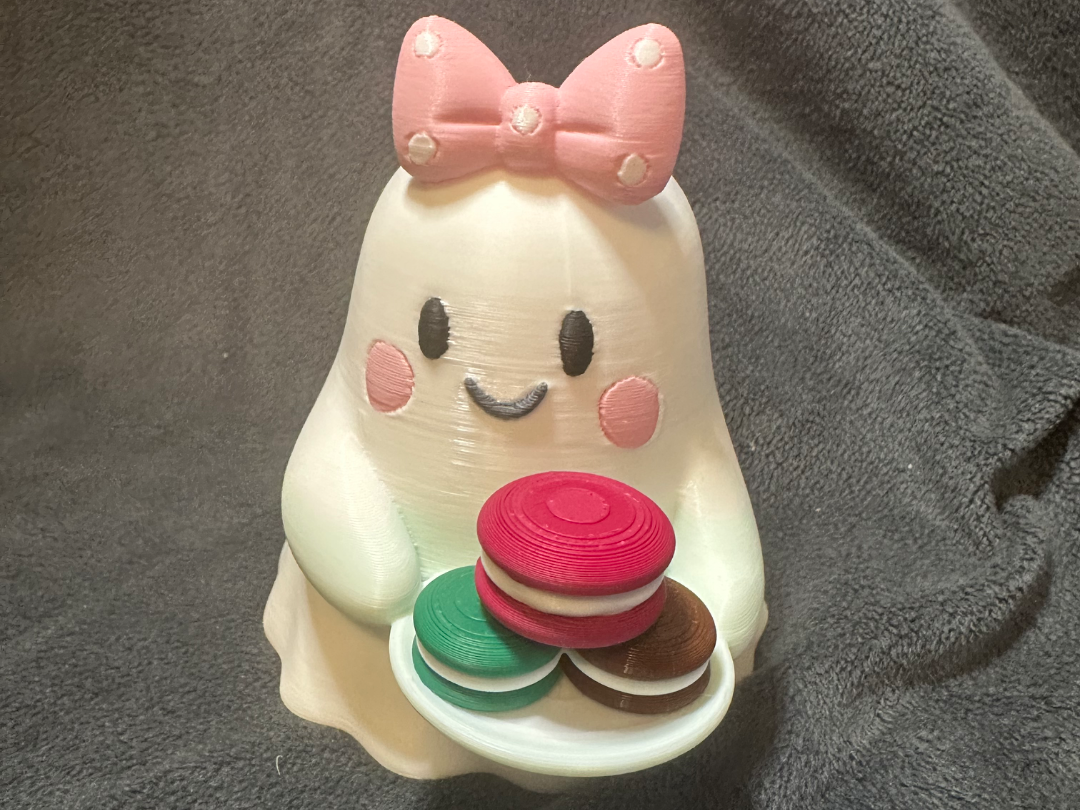 Cute Ghost With Macaroons