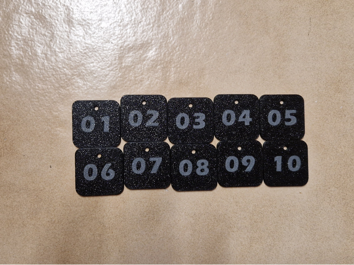 Nummern Chips / Filament Nummerrierung